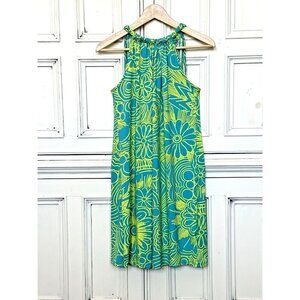 Trina Turk Green and Yellow Floral Mini Dress